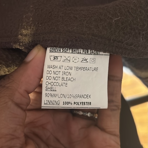 vintage y2k brown coat with fur cuffs and fur collar - Picture 7 of 7